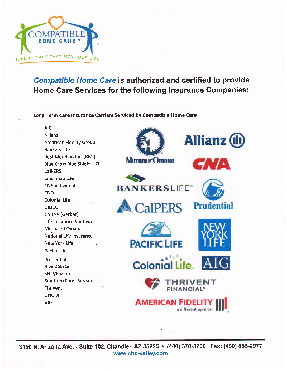 LTC Companies CHC certified to provide service flyer May 2018 1 pdf